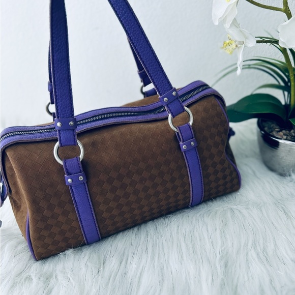 AUTHENTIC VINTAGE BOTTEGA VENETA BROWN AND PURPLE BAG,All Products : American Fashion Style Bags On Sale